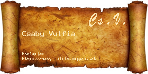 Csaby Vulfia névjegykártya