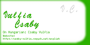 vulfia csaby business card